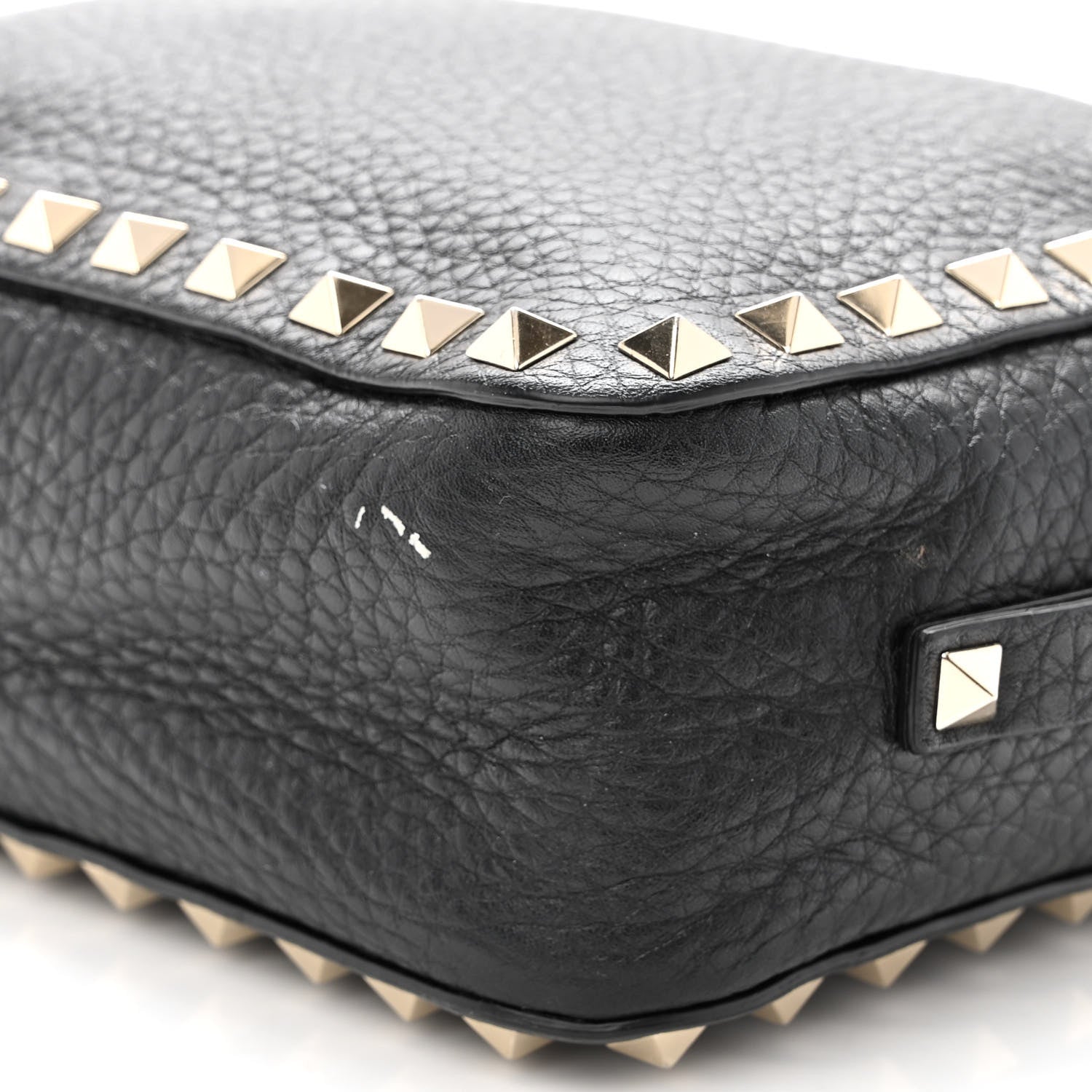 Valentino Garavani Pebbled Calfskin Rockstud Camera Crossbody Bag Black 9 of 11