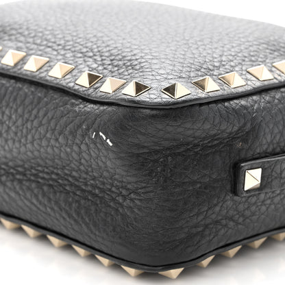 Valentino Garavani Pebbled Calfskin Rockstud Camera Crossbody Bag Black 9 of 11