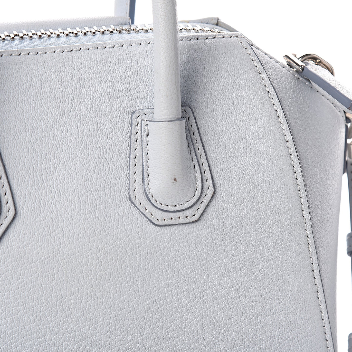 Sugar Goatskin Mini Antigona Baby Blue