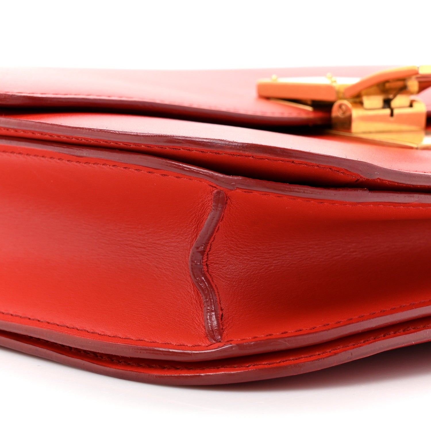 Celine Calfskin Medium Classic Box Flap Bag Red 11 of 16