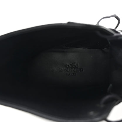 Hermes Glossed Calfskin Funk Ankle Boots 36 Black 8 of 10