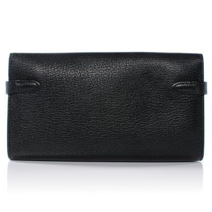 Hermes Chevre Kelly Longue Wallet Black 3 of 9