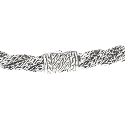 John Hardy Sterling Silver Diamond 6mm Twisted Chain Necklace 4 of 6