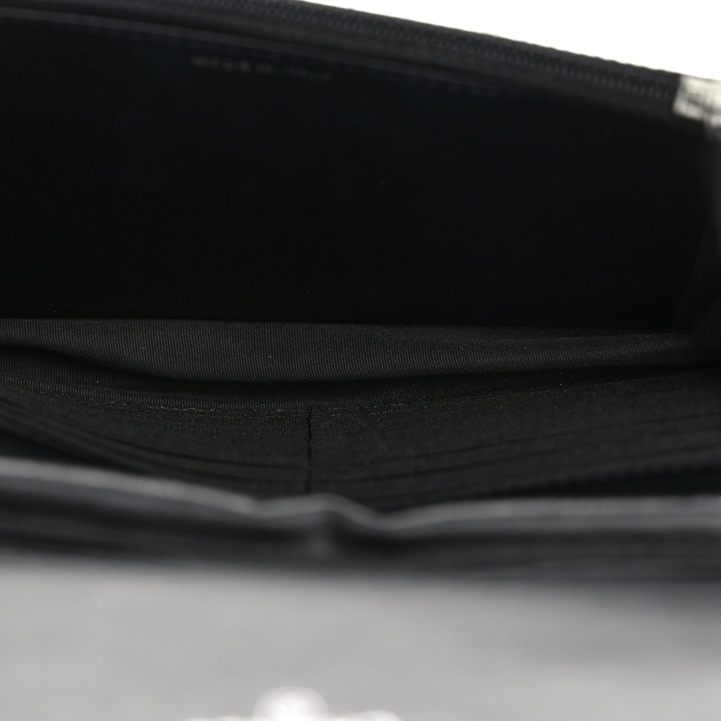 Caviar Quilted Boy Wallet On Chain WOC Black
