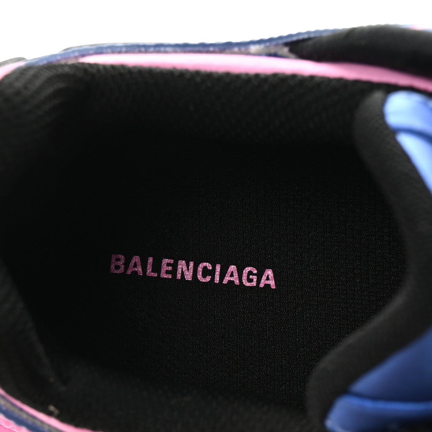 Rubber Mesh Bi-Color Womens Track.2 Open Sneakers 36 Blue Pink