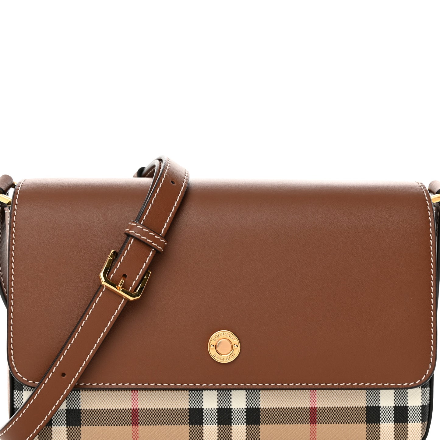Calfskin Vintage Check New Hampshire Bag Archive Beige Tan