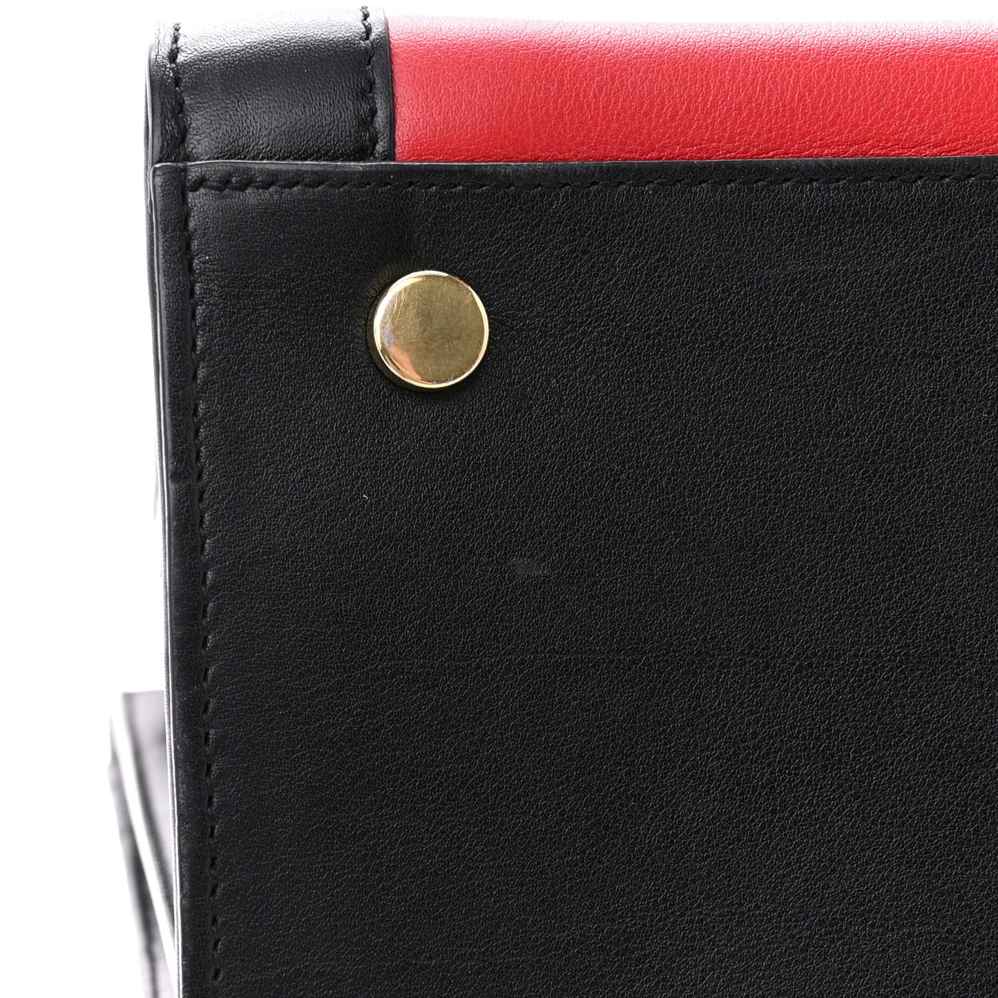 SAINT LAURENT Calfskin Bi-Color Nano Sac De Jour Red Black