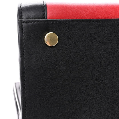 Saint Laurent SAINT LAURENT Calfskin Bi-Color Nano Sac De Jour Red Black 20 of 21