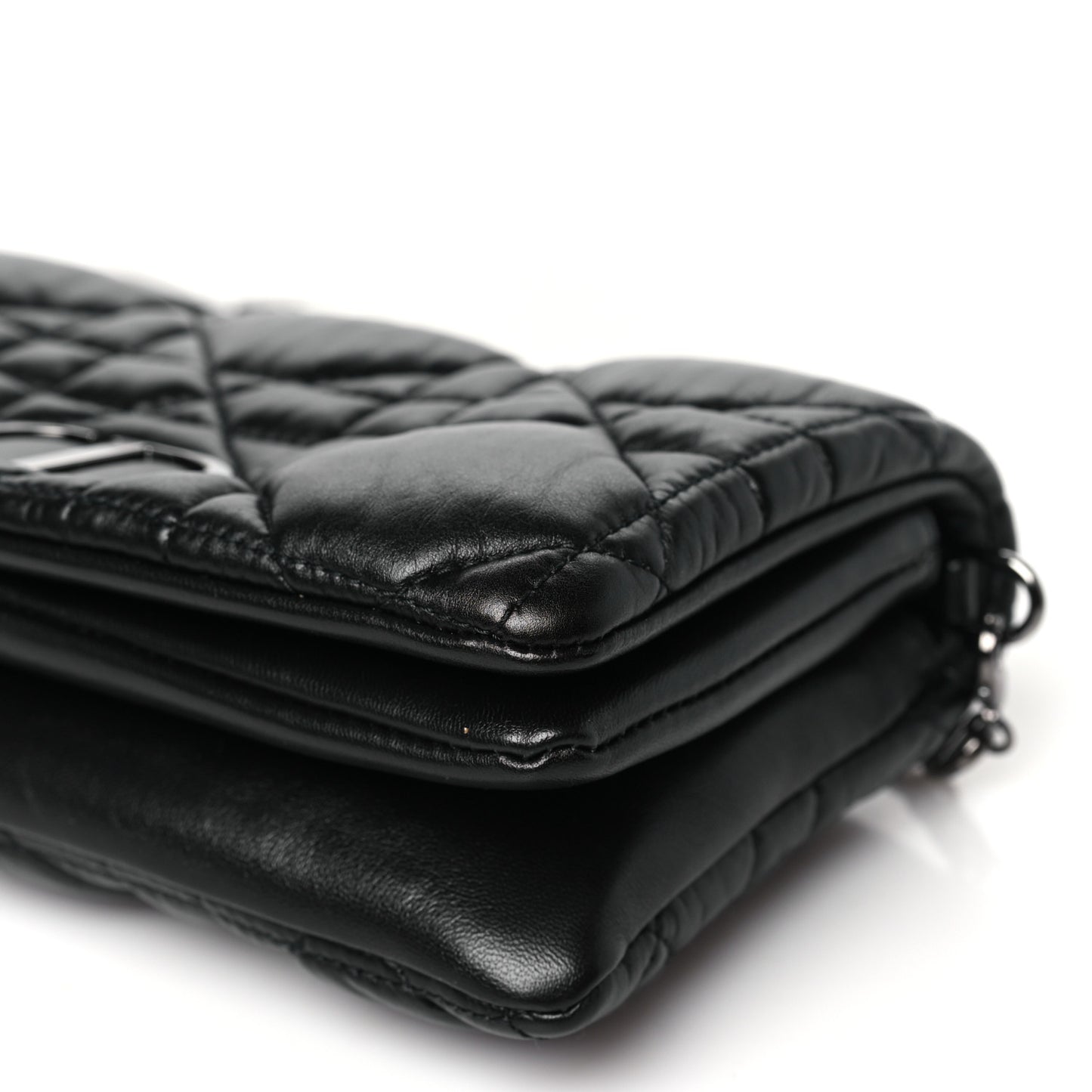 Calfskin Macrocannage Mini Caro Bag Black