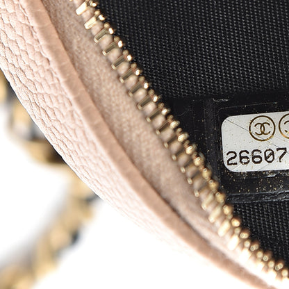 Chanel Caviar Quilted Round Filigree Crossbody Beige Black 6 of 8