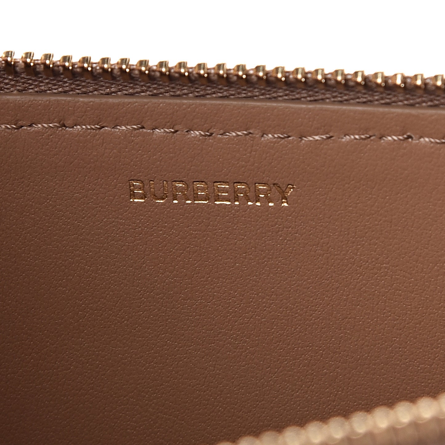 Calfskin Monogram Panola Zip Pouch Beige