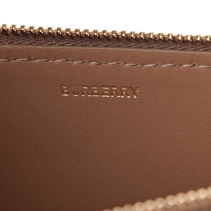 Burberry Calfskin Monogram Panola Zip Pouch Beige 6 of 8
