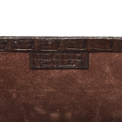 Nancy Gonzalez Crocodile Clutch Brown 7 of 7
