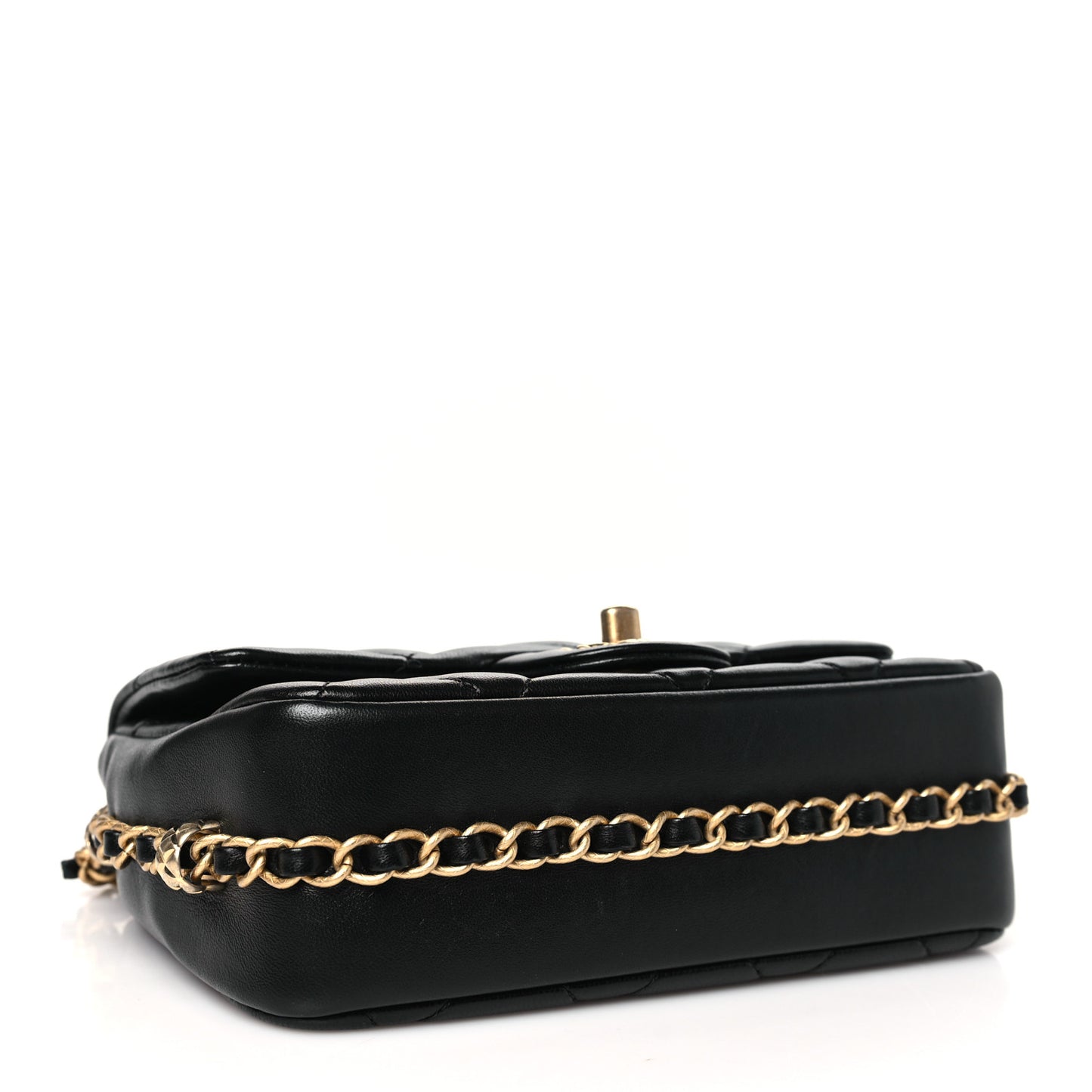 Lambskin Quilted CC Small Dynasty Flap Black