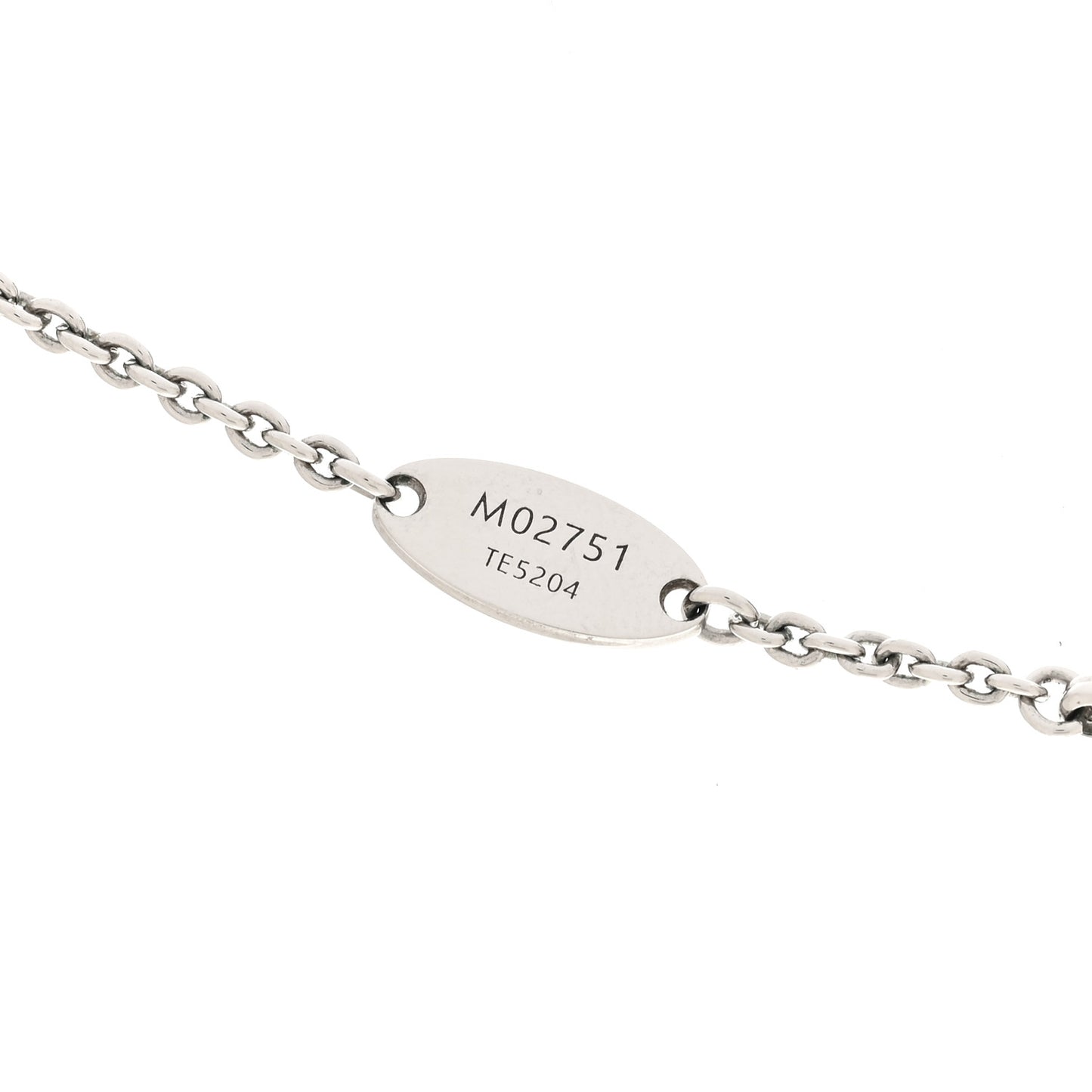 Metal Crystal LV Iconic Necklace Silver