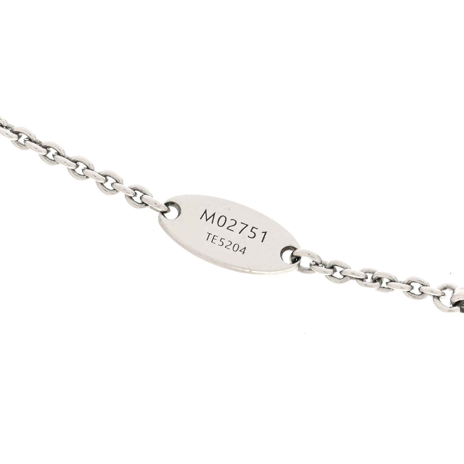 Louis Vuitton Metal Crystal LV Iconic Necklace Silver 6 of 7