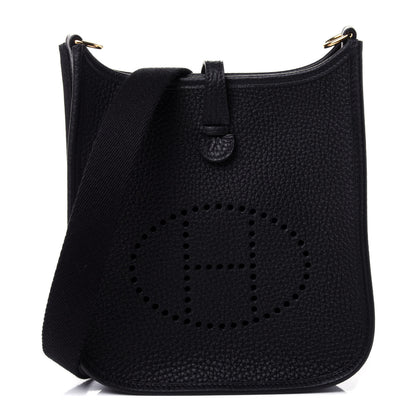 Hermes Taurillon Clemence Evelyne TPM Black 1 of 4