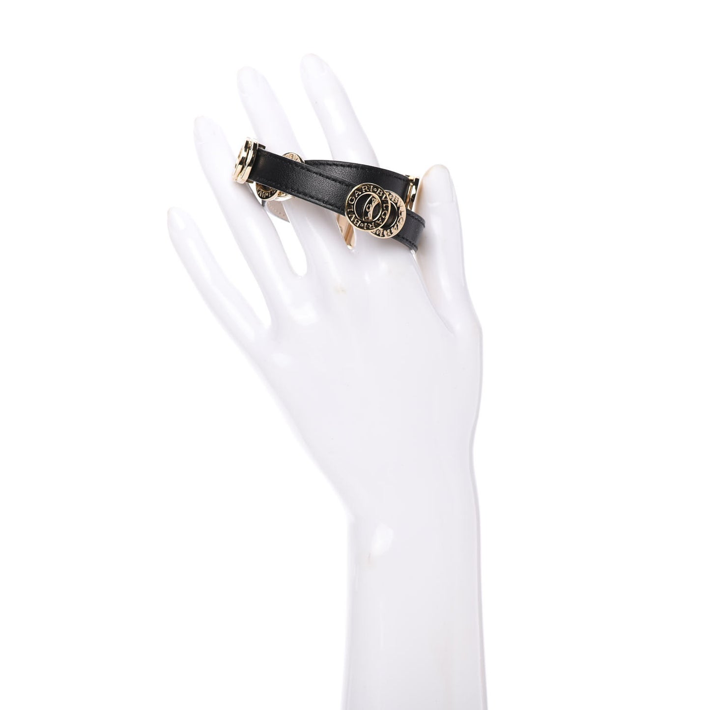Calfskin Double Coiled Bracelet Black