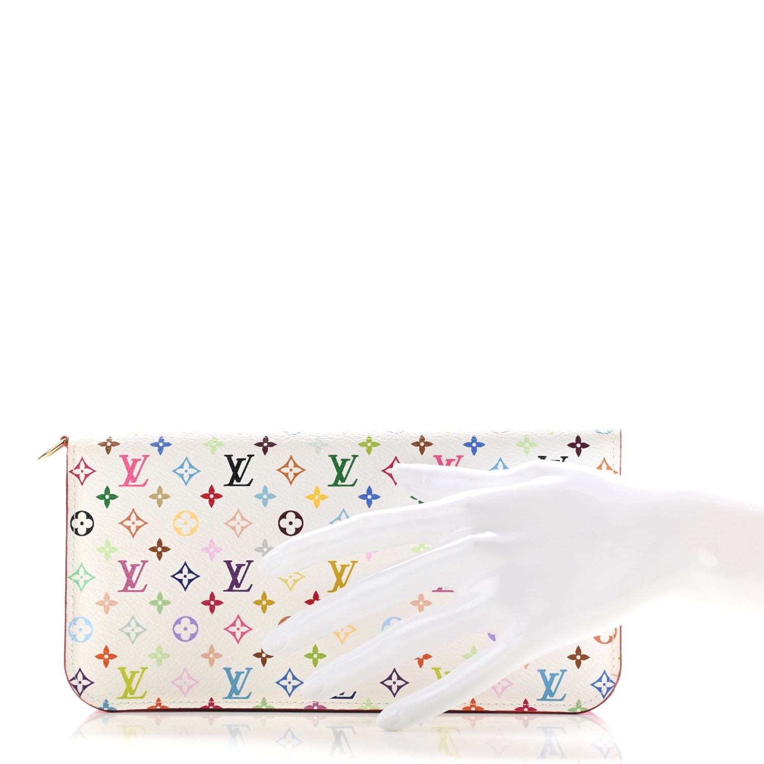 Louis Vuitton Monogram Multicolor Insolite Wallet White Litchi 2 of 9