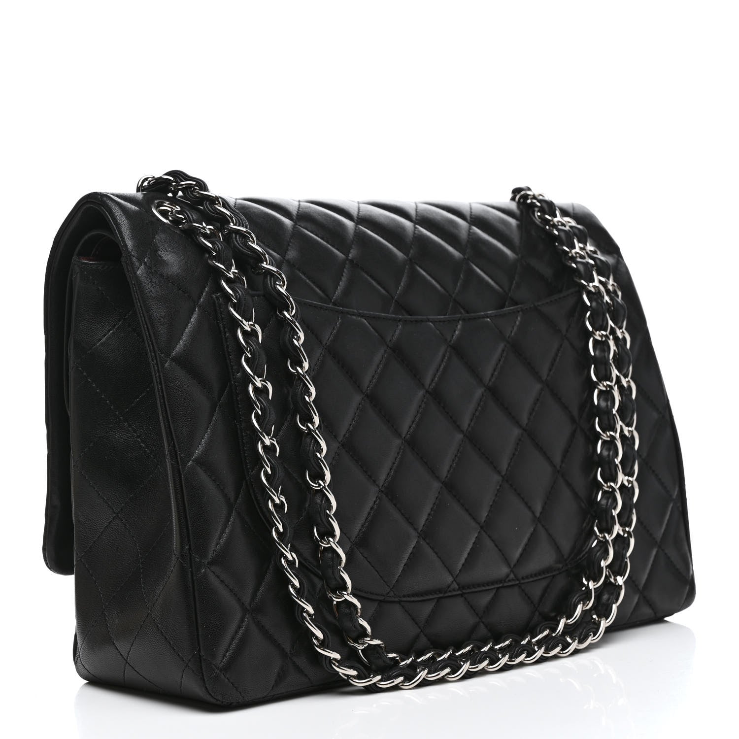 Chanel Lambskin Quilted Maxi Double Flap Black 3 of 20