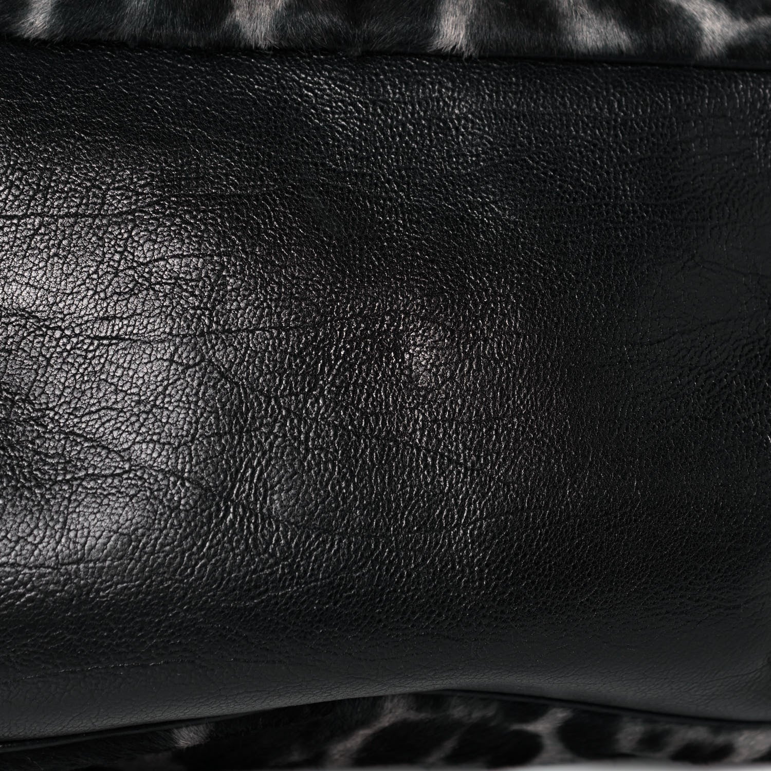 Saint Laurent Calf Hair Stingray Leopard Print Large Roady Hobo Black 10 of 10