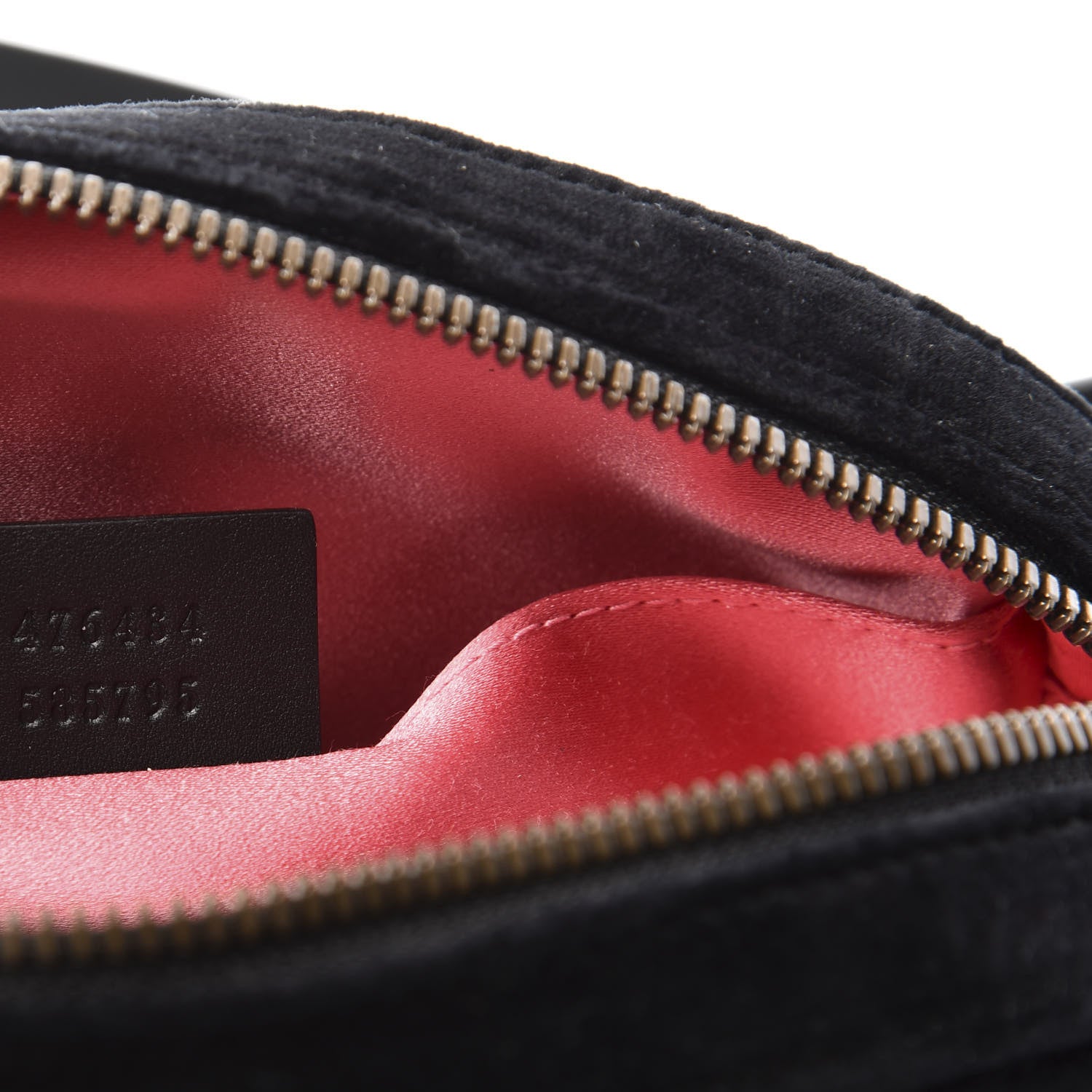 Gucci Velvet Matelasse GG Marmont Belt Bag 95 38 Black 8 of 11