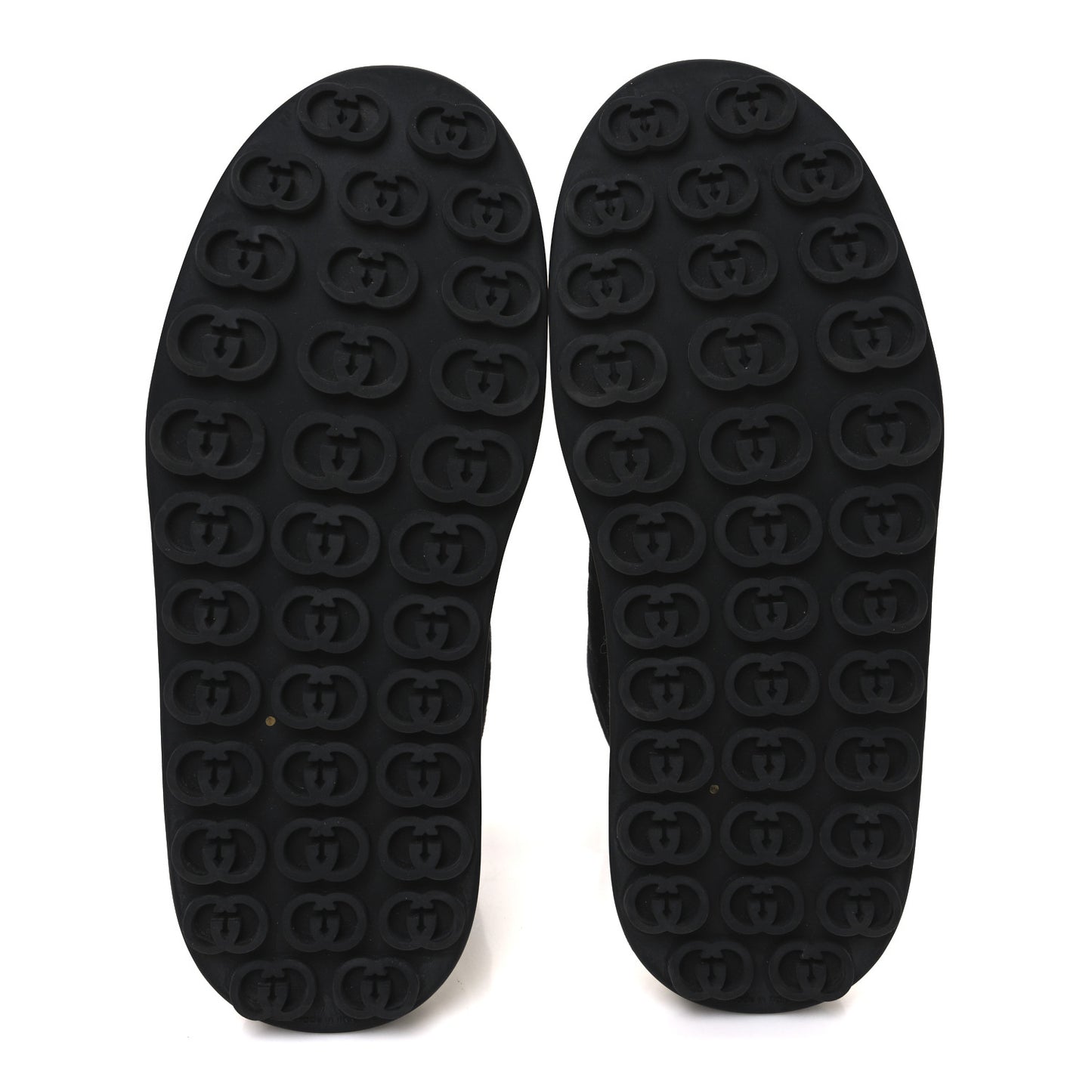 New Canvas GG Monogram Womens Tennis 1977 High Top 55mm Platform Sneakers 39.5 Black Mystic White