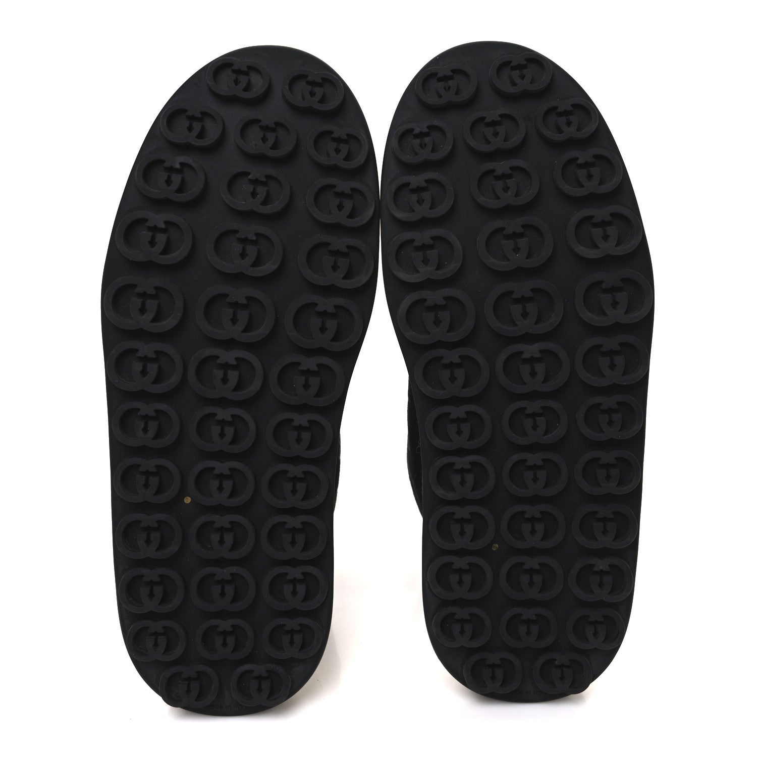 Gucci New Canvas GG Monogram Womens Tennis 1977 High Top 55mm Platform Sneakers 39.5 Black Mystic White 7 of 13