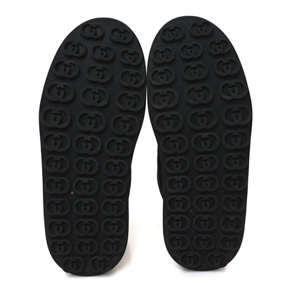 Gucci New Canvas GG Monogram Womens Tennis 1977 High Top 55mm Platform Sneakers 39.5 Black Mystic White 7 of 13