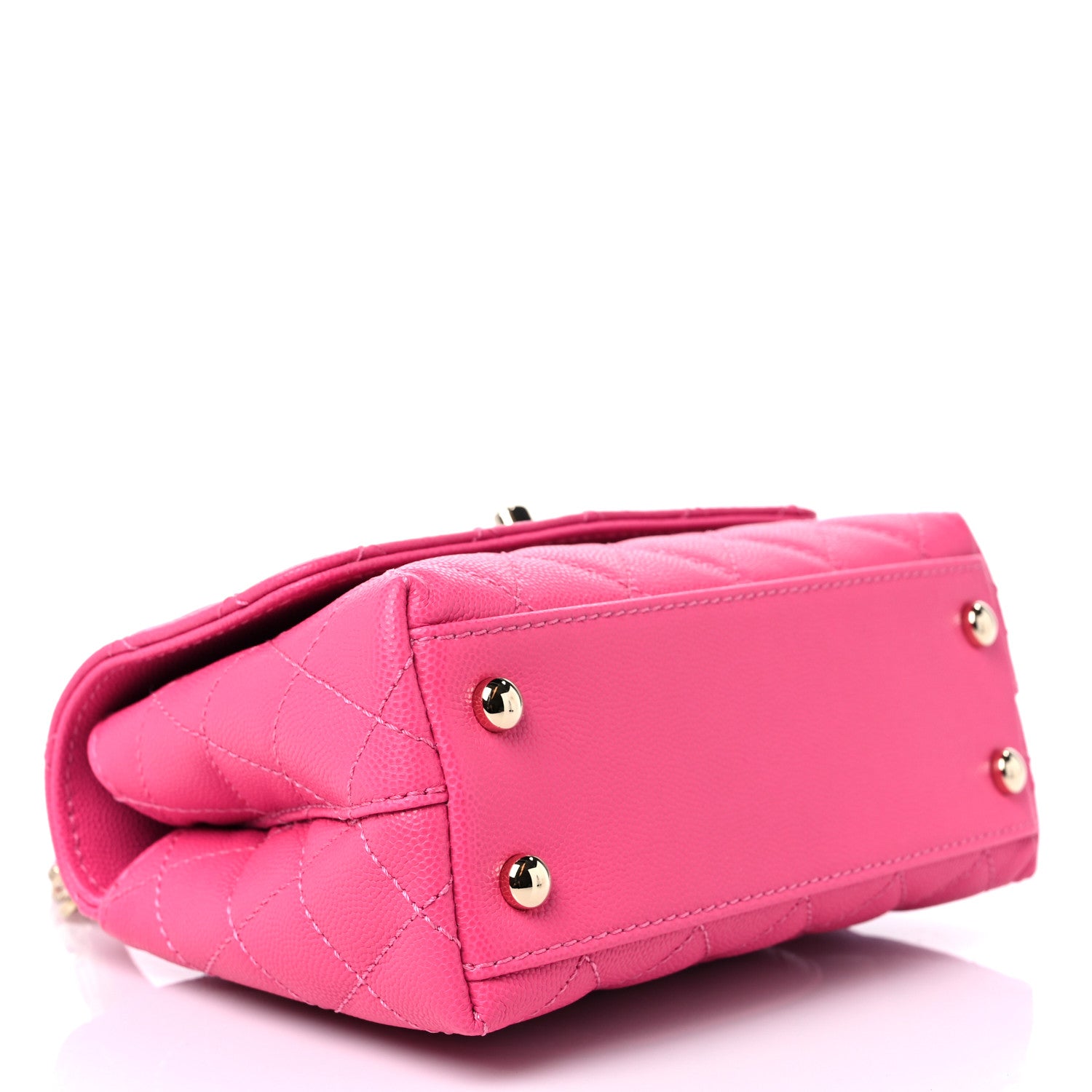 Chanel Caviar Quilted Extra Mini Coco Handle Flap Rose 4 of 10