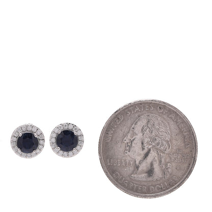 Tiffany Platinum Diamond Sapphire Soleste Earrings 6 of 13