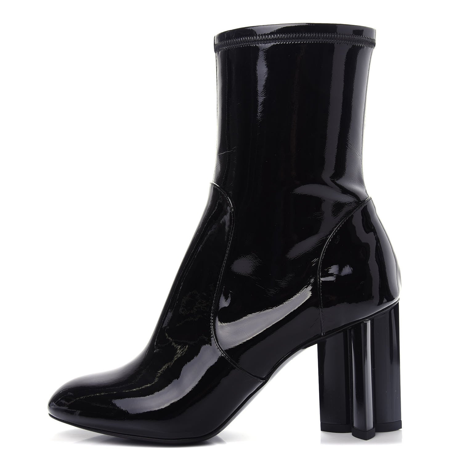 Louis Vuitton Patent Silhouette Ankle Boots 35.5 Black 1 of 10