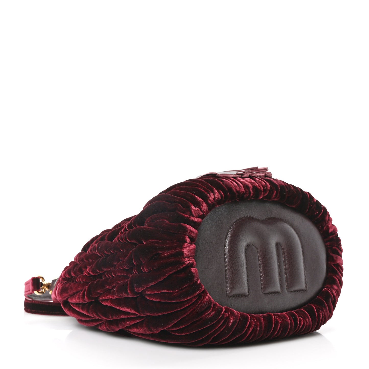 Velluto Matelasse Bucket Bag Bordeuax
