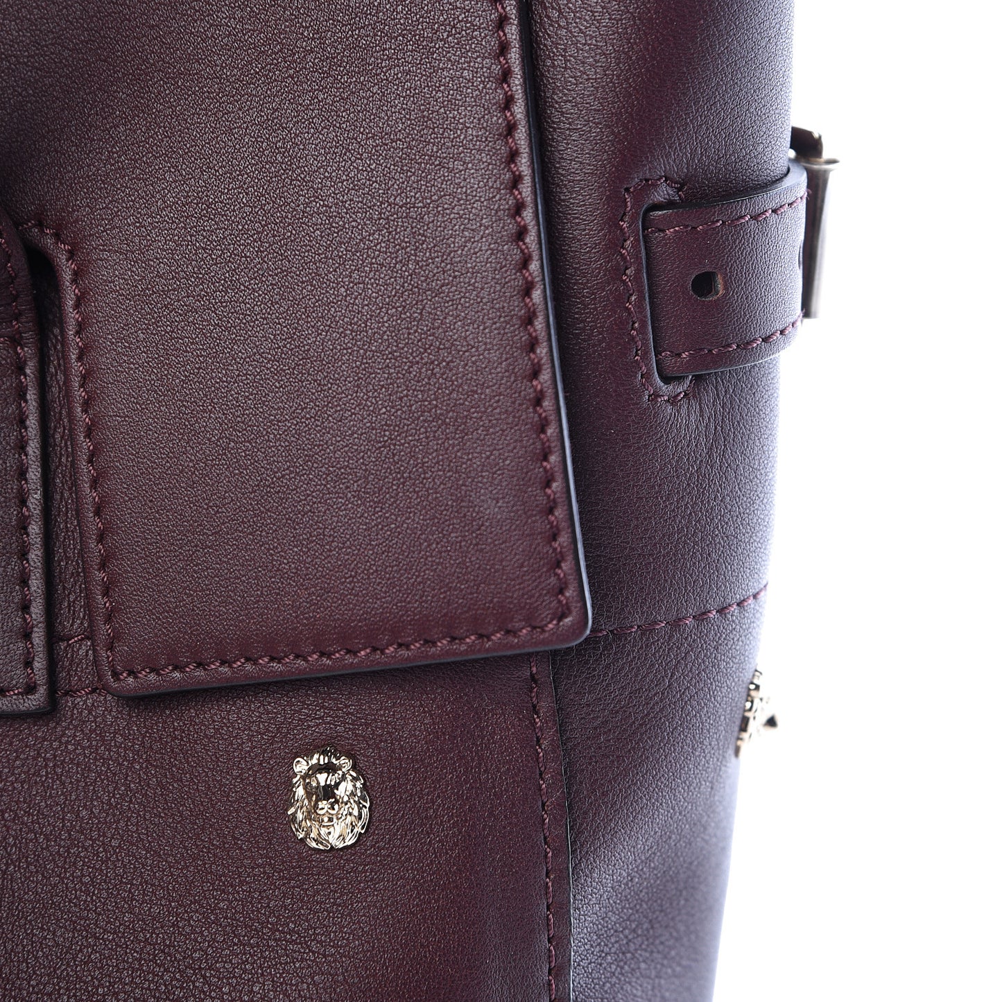 Calfskin Studded Medium Cara Delevingne Convertible Satchel Oxblood