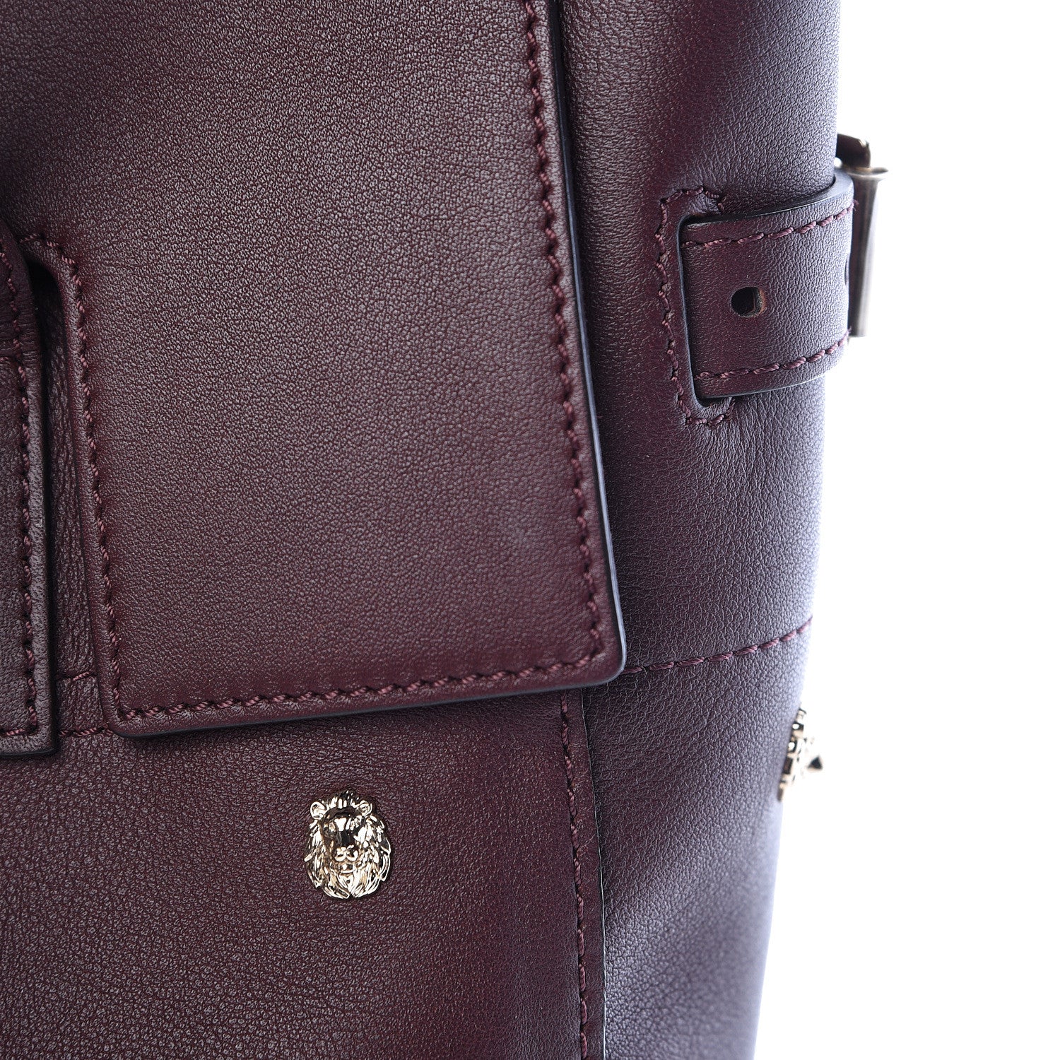 Mulberry Calfskin Studded Medium Cara Delevingne Convertible Satchel Oxblood 17 of 17