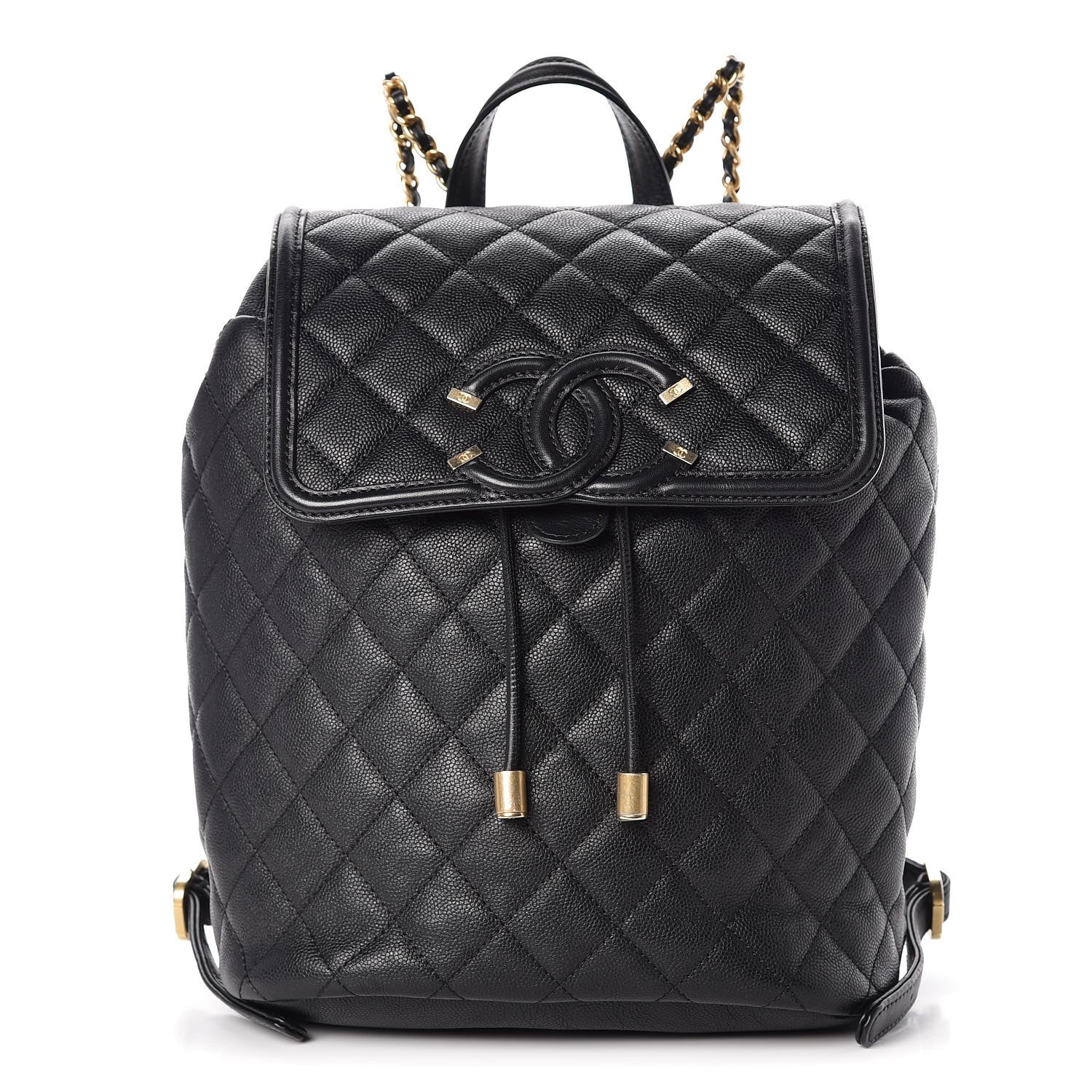 Chanel Caviar Quilted Filigree Backpack Black 1 of 8