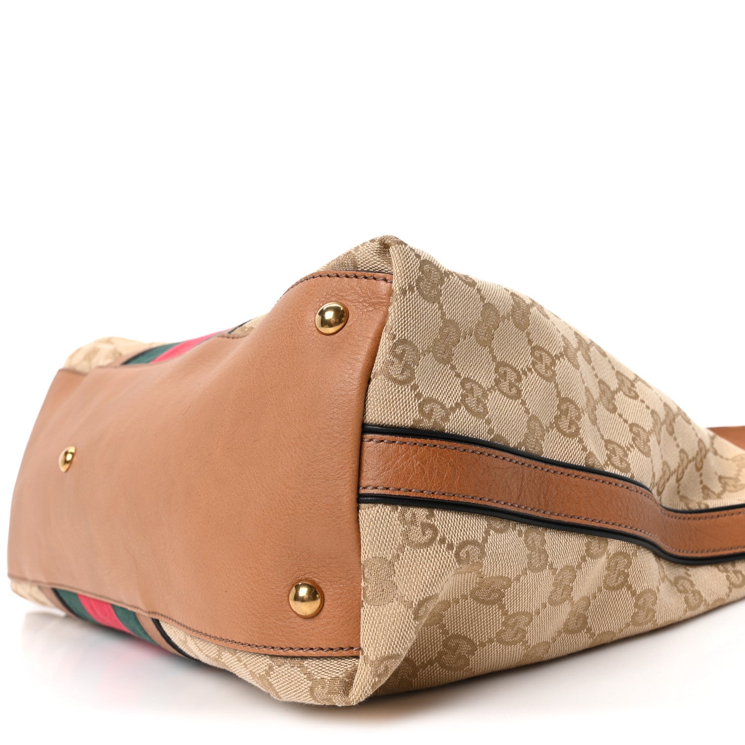 Gucci Monogram Web Medium Rania Top Handle Bag Sand 1776421