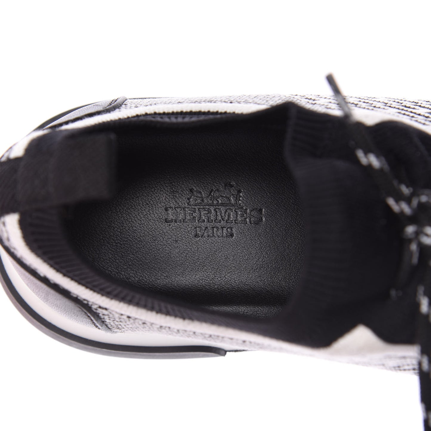 Knit Bi-Color Womens Addict Sneakers 38.5 Black White