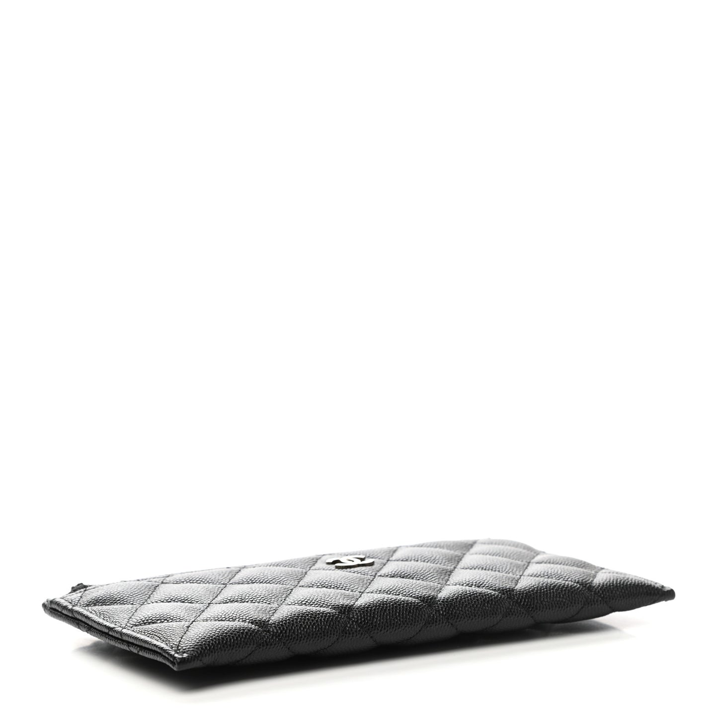 Caviar Quilted Classic Zip Pouch Black