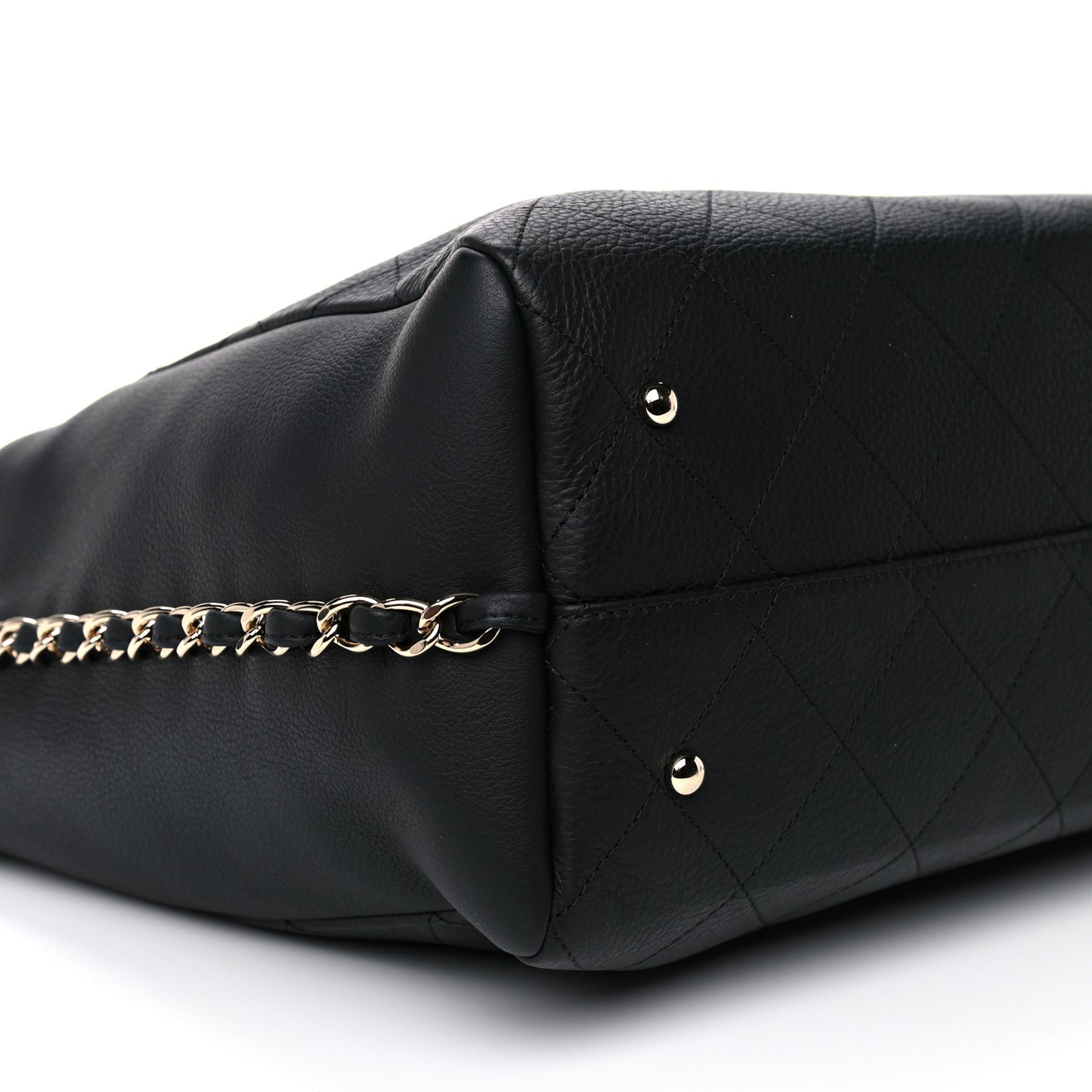 Bullskin Stitched Large Shopping Bag Black
