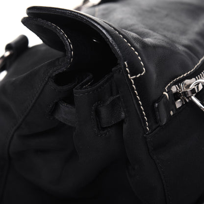 Prada Tessuto Nylon Vitello Foldover Pushlock Satchel Black 17 of 27