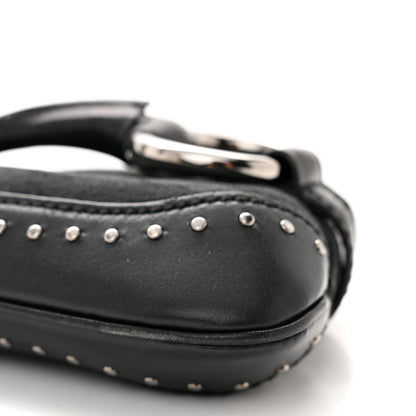 Gucci Monogram Studded Horsebit Clutch Black 10 of 13