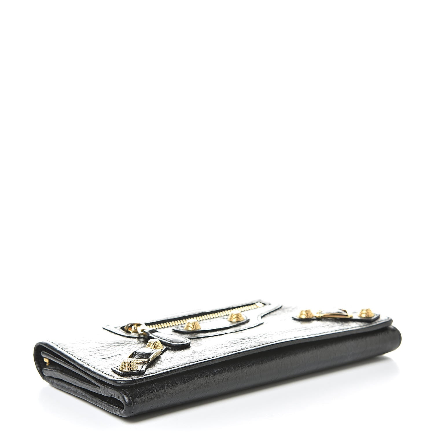 Balenciaga Agneau Giant 12 Gold Hardware Money Wallet Black 4 of 11