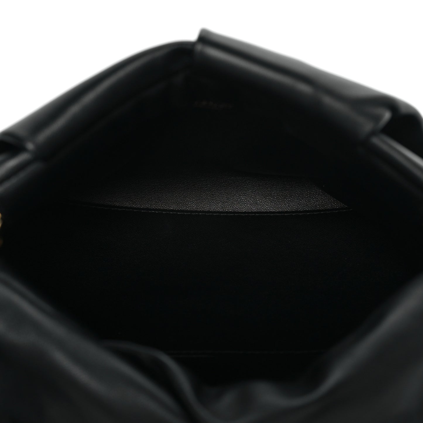 Lambskin Rose Clutch Black
