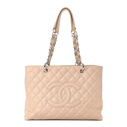 Chanel Caviar Quilted Grand Shopping Tote GST Beige Clair 1 of 12