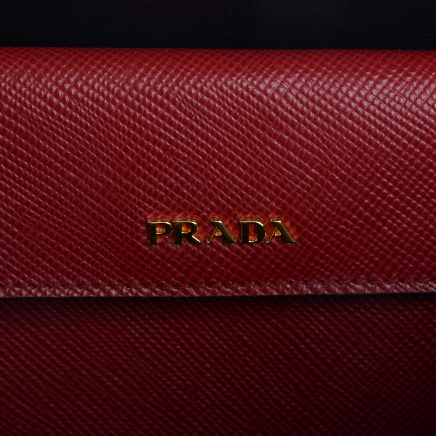 Prada Saffiano Cuir Medium Double Bag Rosso 9 of 10