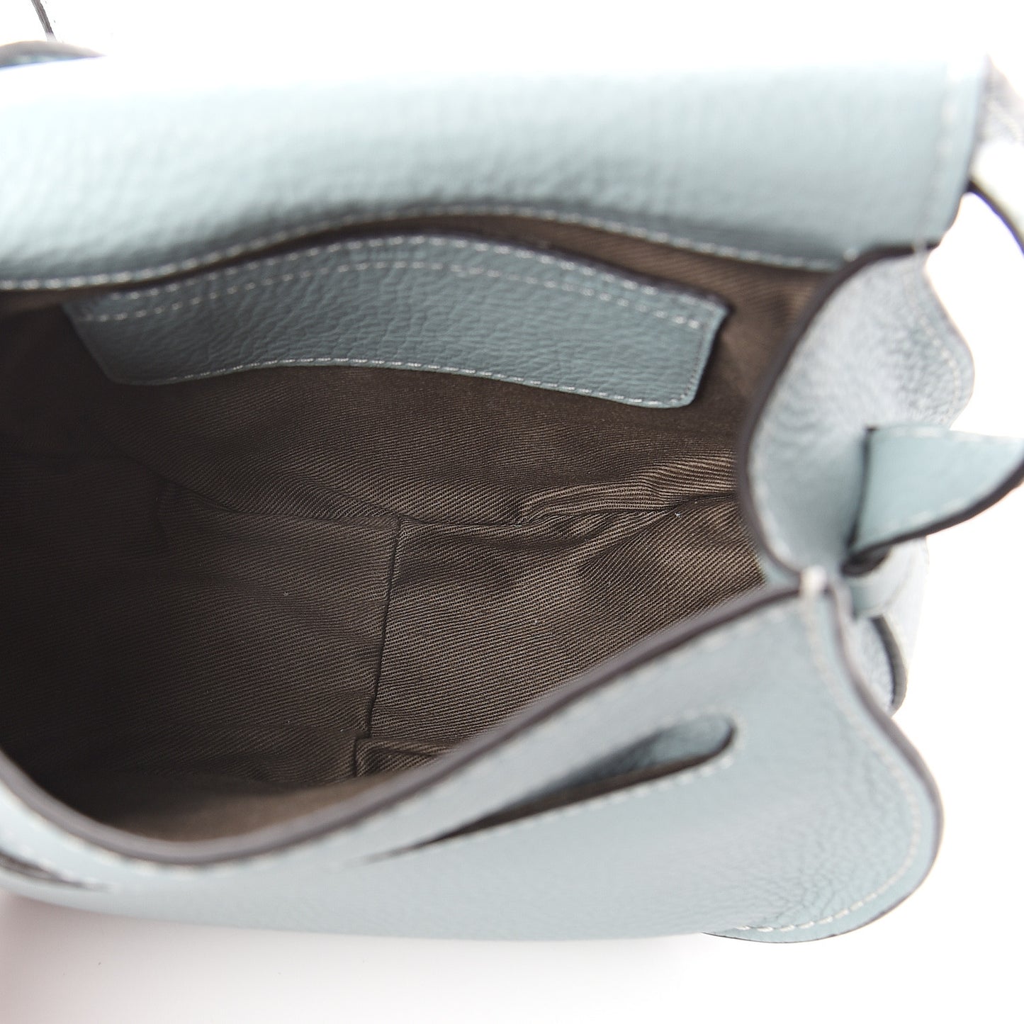 Calfskin Mini Marcie Round Crossbody Bag Faded Blue