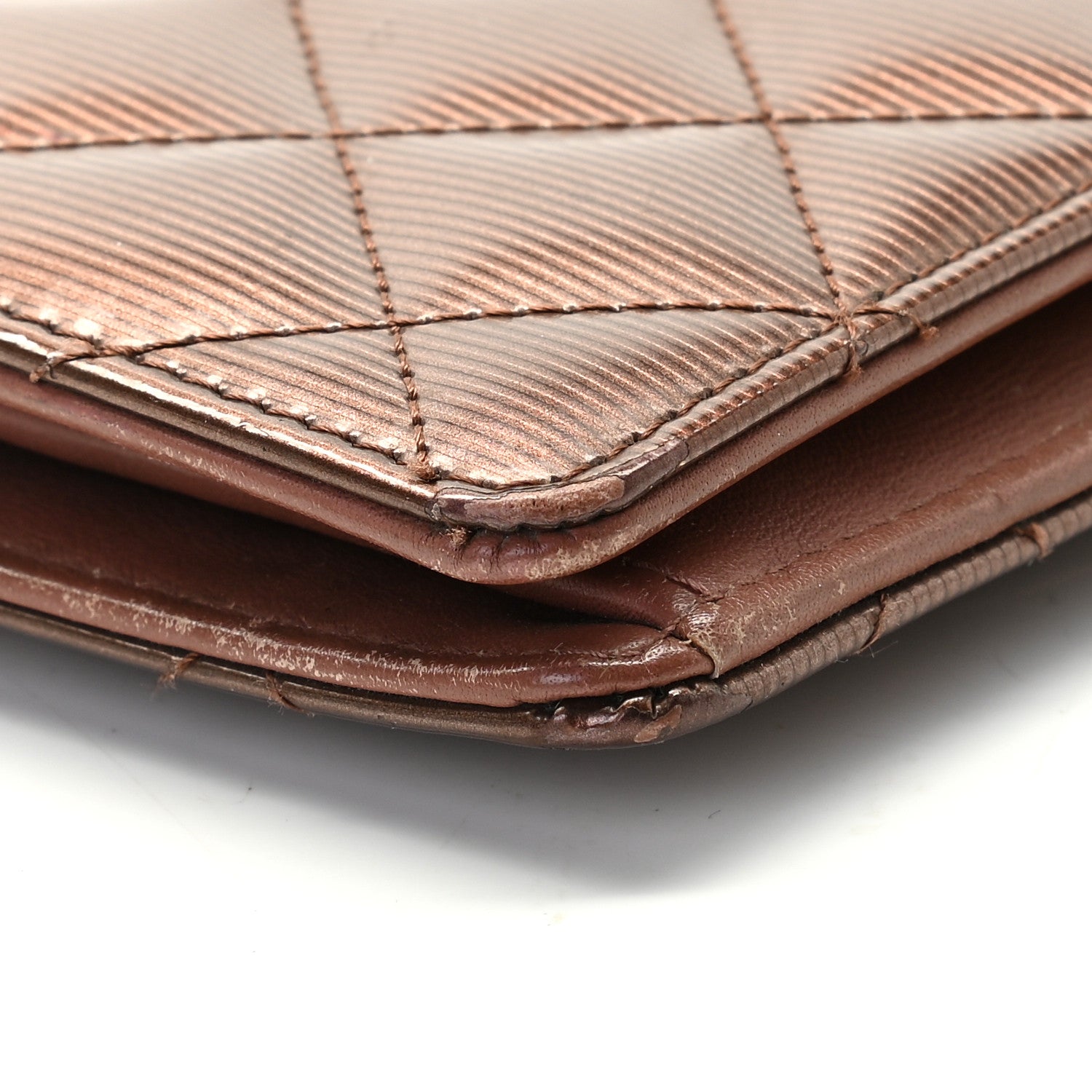 Chanel Striated Patent Yen Wallet 5 of 11