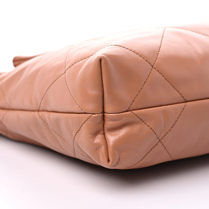 Chanel Shiny Calfskin Quilted Small Chanel 22 Camel 9 of 11