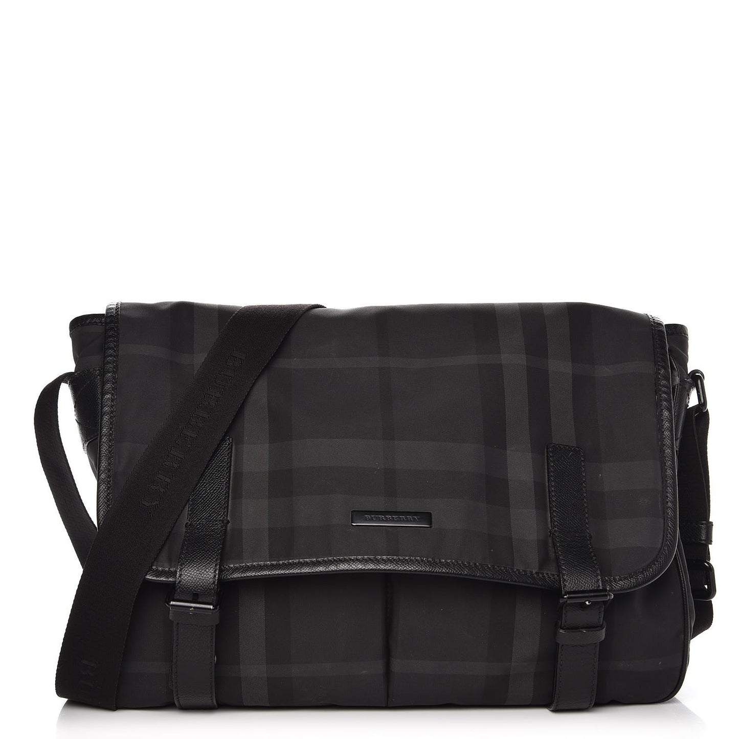 Smoked Check Medium Elgin Messenger Bag Black